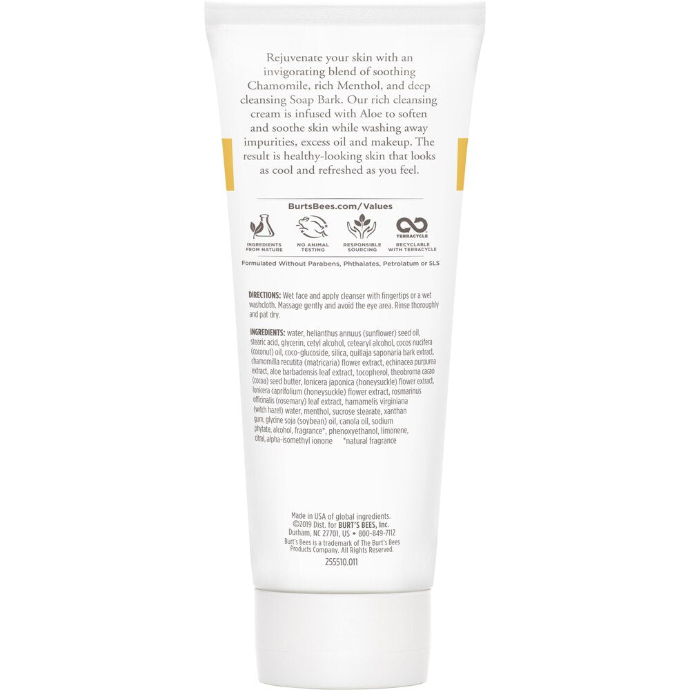 Burt's Bees Soap Bark & Chamomile Deep Cleansing Cream 6 Oz